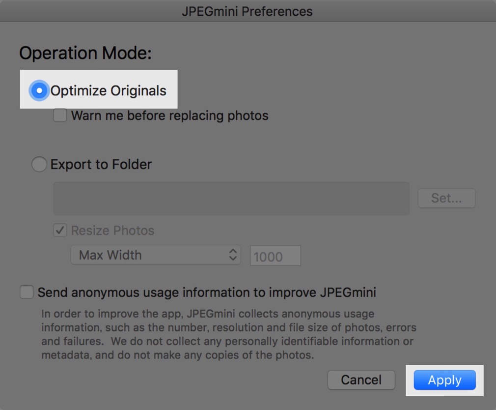 Ensure the disk space by compressing the photo size on macos photos app by jpegmini 00003