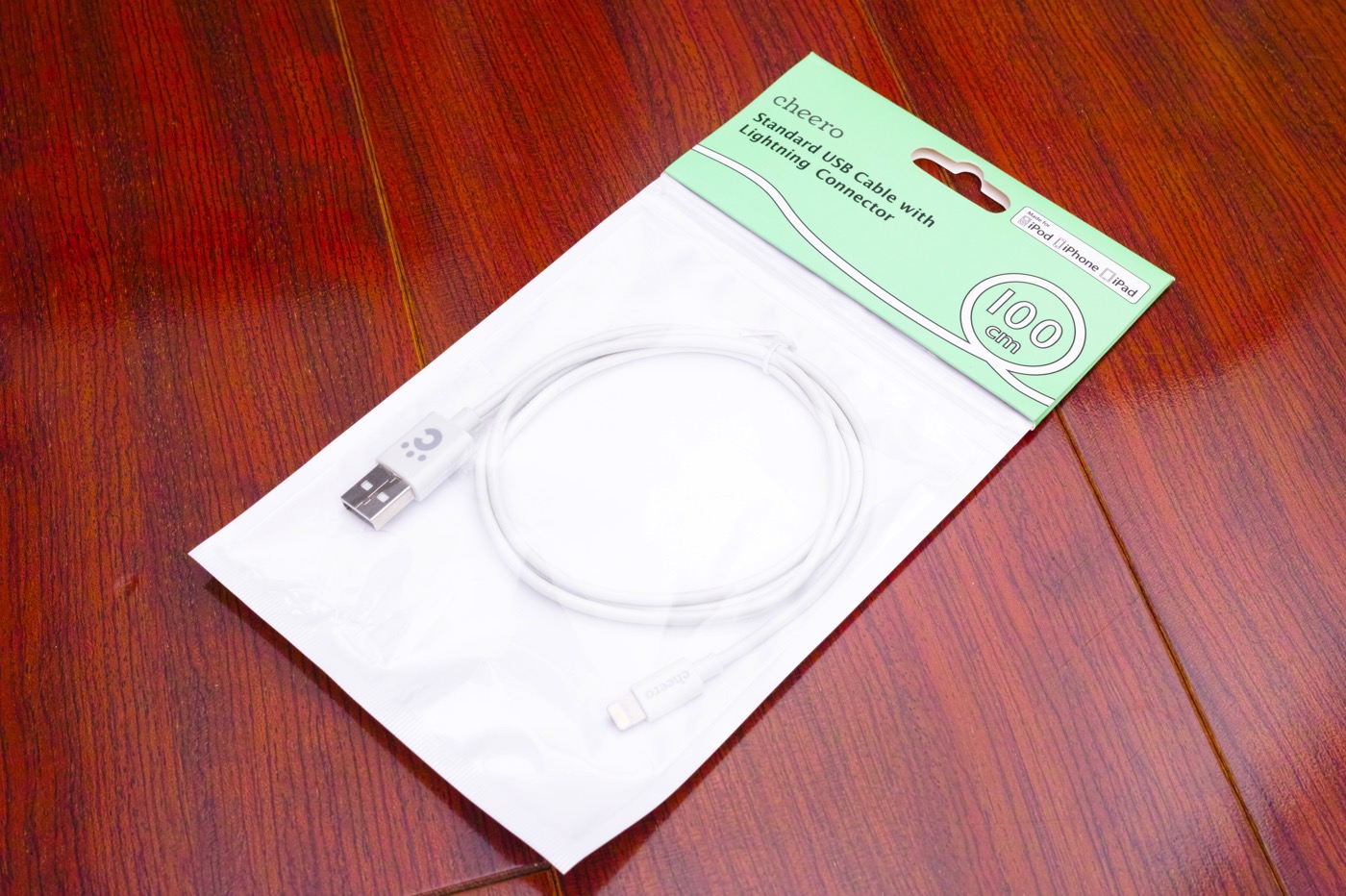 Cheero standard usb cable with lightning connector 100cm 00001