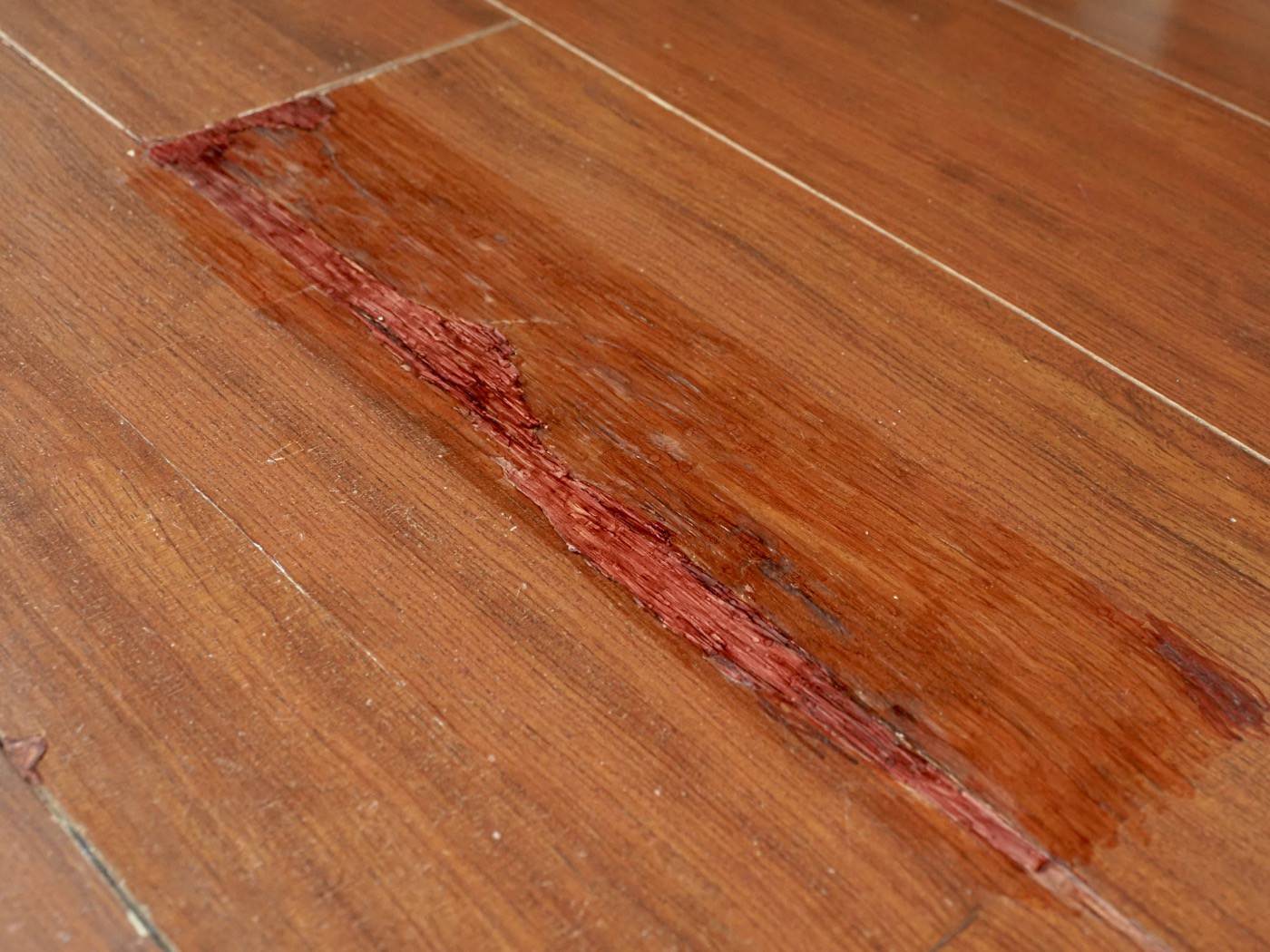 Repaired badly cracked flooring with diy 00001
